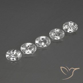 Pedras preciosas de Zircão Branco claro natural de 6.66 ct, oval, VVS-VS