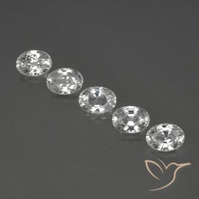 6.83ctw Natural Branco claro Zircão, oval, VS