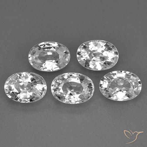 6.54ctw Natural Branco claro Zircão, oval, VS