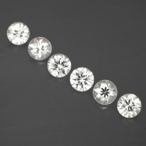 Pedras preciosas de zircão branco natural de 3,15 ct, corte redondo, VVS-VS