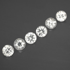 Pedras preciosas de zircão branco natural de 3,15 ct, corte redondo, VVS-VS