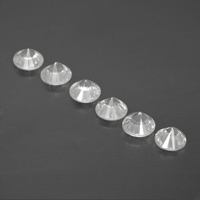 Pedras preciosas de zircão branco natural de 3,15 ct, corte redondo, VVS-VS