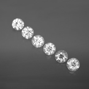 Pedras preciosas de zircão branco natural de 3,36 ct, corte redondo, VVS-VS