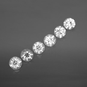 Pedras preciosas de zircão branco natural de 3,36 ct, corte redondo, VVS-VS