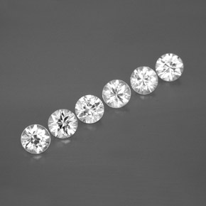 Pedras preciosas de zircão branco natural de 3,27 ct, corte redondo, VVS-VS