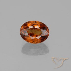 2.03ct Natural Laranja escuro Zircão, oval, VVS-VS
