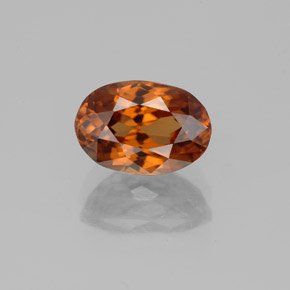 Zircão laranja natural 2,45ct, corte oval, VVS