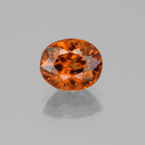 Zircão laranja natural 2,48ct, corte oval, VVS