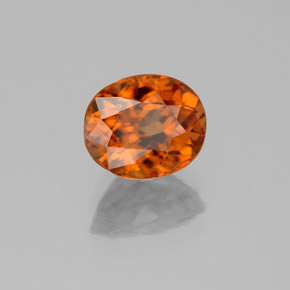 Zircão laranja natural 2,48ct, corte oval, VVS