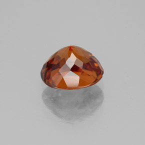 Zircão laranja natural 2,48ct, corte oval, VVS