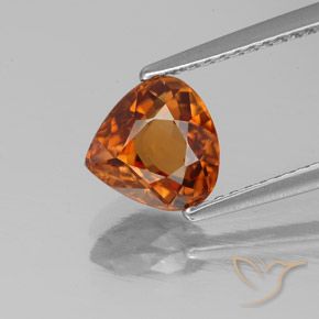 2.05ct Natural laranja avermelhado Zircão, Formato de pêra, VVS