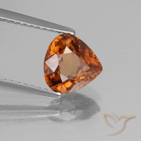 Zircão laranja avermelhado Natural 2.05ct, Formato de pêra, VVS