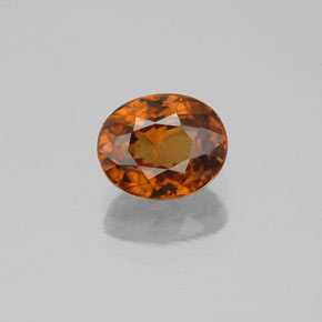 Zircão laranja natural 2,20ct, corte oval, VVS-VS