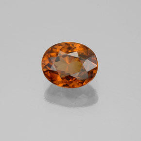 Zircão laranja natural 2,20ct, corte oval, VVS-VS