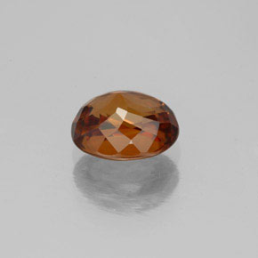 Zircão laranja natural 2,20ct, corte oval, VVS-VS