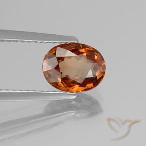 Zircão Laranja médio-escuro Natural 1.87ct, oval, VVS