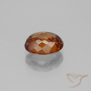 Zircão Laranja médio-escuro Natural 1.87ct, oval, VVS