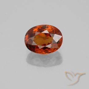 Zircão Vermelho brilhante Natural 2.43ct, Corte Oval, VVS-VS