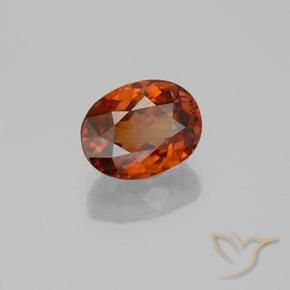 Zircão Vermelho brilhante Natural 2.43ct, Corte Oval, VVS-VS