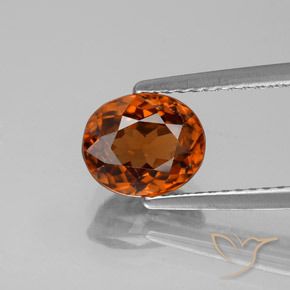 Zircão laranja natural 2,38ct, corte oval, VVS-VS
