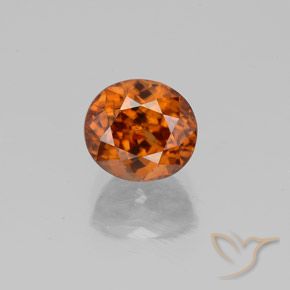 2.42ct Natural Laranja médio-escuro Zircão, oval, VVS