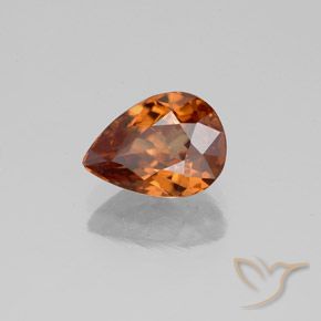 Zircão Laranja Médio Natural 2.10ct, Formato de pêra, VS