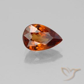 Zircão Laranja escuro Natural 1.96ct, Formato de pêra, VS