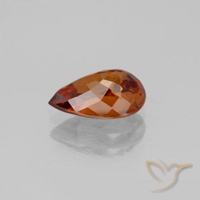 Zircão Laranja escuro Natural 1.96ct, Formato de pêra, VS