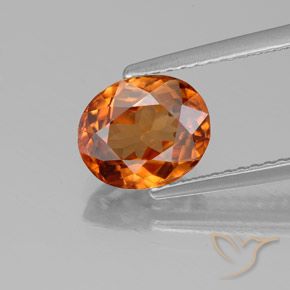 Zircão fogo laranja Natural 2.71ct, Corte Oval, VS