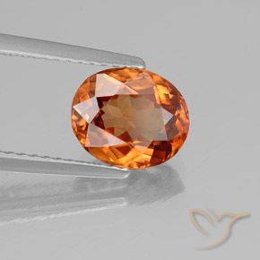 Zircão fogo laranja Natural 2.71ct, Corte Oval, VS