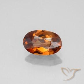 Zircão Laranja Profundo Natural 1.72ct, oval, VVS