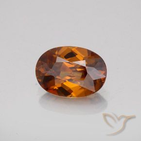 Zircão laranja avermelhado Natural 1.82ct, oval, VS