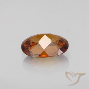 Zircão laranja avermelhado Natural 1.82ct, oval, VS