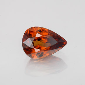 Zircão Laranja Médio Natural 2.08ct, Formato de pêra, VVS