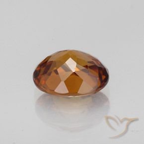 Zircão laranja natural 2,11ct, corte oval, VVS