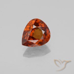 1.59ct Natural âmbar laranja Zircão, Formato de pêra, VVS