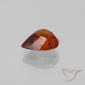 Zircão âmbar laranja Natural 1.59ct, Formato de pêra, VVS