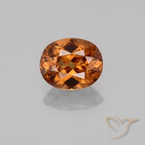 Zircão laranja natural 1,85ct, corte oval, VVS-VS