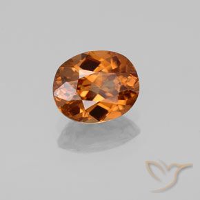 Zircão laranja natural 1,85ct, corte oval, VVS-VS