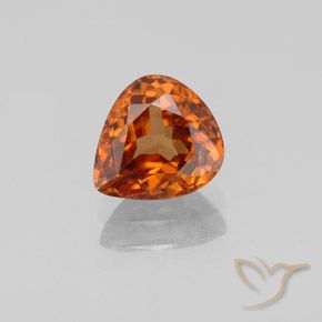 1.83ct Natural laranja avermelhado Zircão, Formato de pêra, VVS