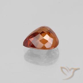 Zircão laranja avermelhado Natural 1.83ct, Formato de pêra, VVS