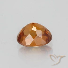 Zircão laranja natural 1,78ct, corte oval, VVS-VS