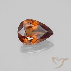 Zircão Laranja Profundo Natural 2.05ct, Formato de pêra, VVS
