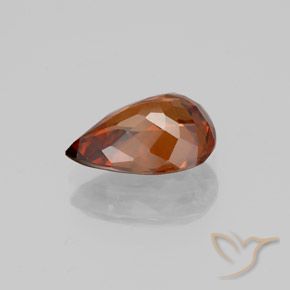 Zircão Laranja Profundo Natural 2.05ct, Formato de pêra, VVS