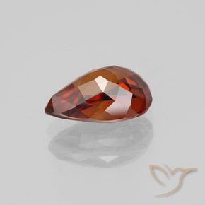 Zircão Laranja Profundo Natural 2.17ct, Formato de pêra, VVS