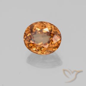 Zircão Laranja Médio Natural 2.34ct, oval, VVS-VS