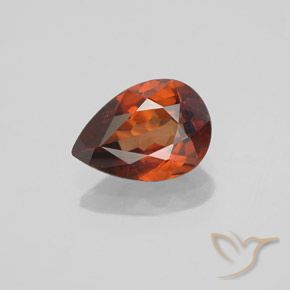 1.87ct Natural Laranja Profundo Zircão, Formato de pêra, VVS-VS