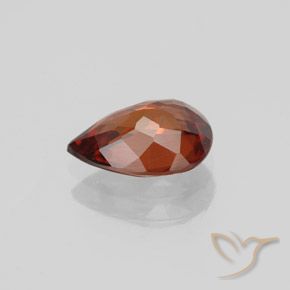 Zircão Laranja Profundo Natural 1.87ct, Formato de pêra, VVS-VS