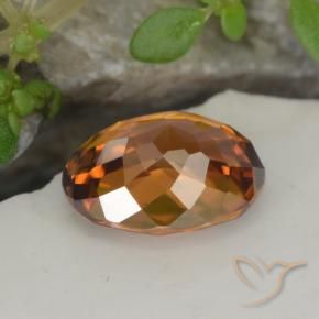 Zircão laranja avermelhado Natural 1.68ct, oval, VVS