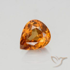 1.36ct Natural laranja marrom Zircão, Formato de pêra, VVS